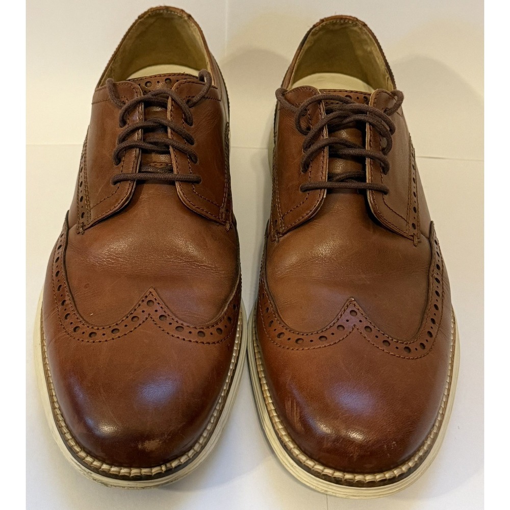Cole Haan Men's Original Grand Shortwing Oxford Shoe Brown/Ivory Sz 9M